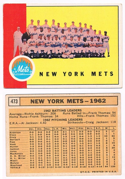 1963 New York Mets Autograph Sports Memorabilia from Sports Memorabilia On Main Street, sportsonmainstreet.com