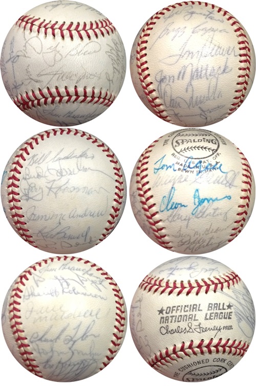 1972 New York Mets w/ Willie Mays, Yogi Berra, & Tom Seaver Autograph Sports Memorabilia from Sports Memorabilia On Main Street, sportsonmainstreet.com