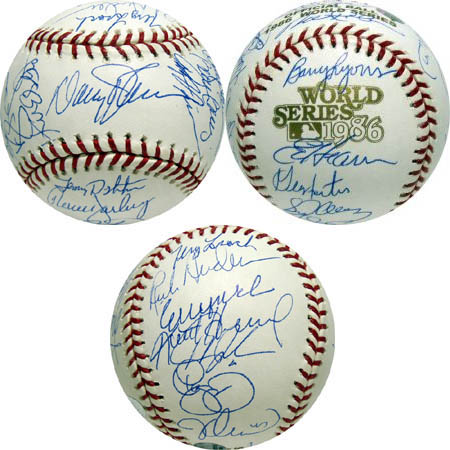 1986 New York Mets World Championship Team Autograph Sports Memorabilia from Sports Memorabilia On Main Street, sportsonmainstreet.com