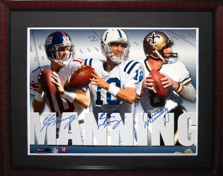 Archie, Peyton, and Eli Manning Autograph Sports Memorabilia from Sports Memorabilia On Main Street, sportsonmainstreet.com