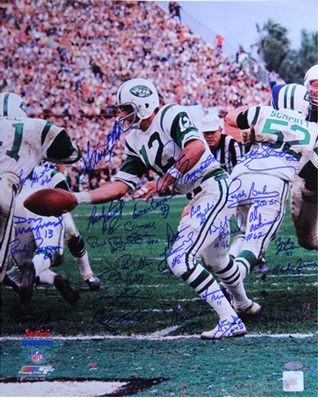 1969 New York Jets Super Bowl Champion Team Autograph Sports Memorabilia from Sports Memorabilia On Main Street, sportsonmainstreet.com