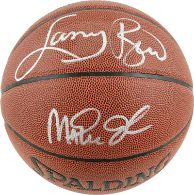 Larry Bird and Magic Johnson Autograph Sports Memorabilia from Sports Memorabilia On Main Street, sportsonmainstreet.com