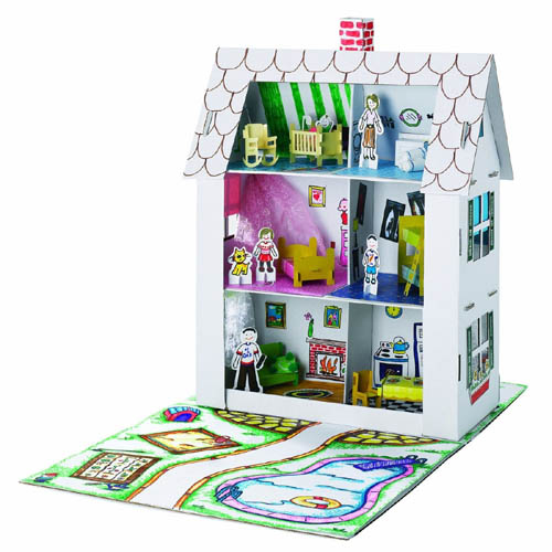 Recycled Cardboard Dollhouse Toy, from Toys On Main Street, Cow Over The Moon Gifts