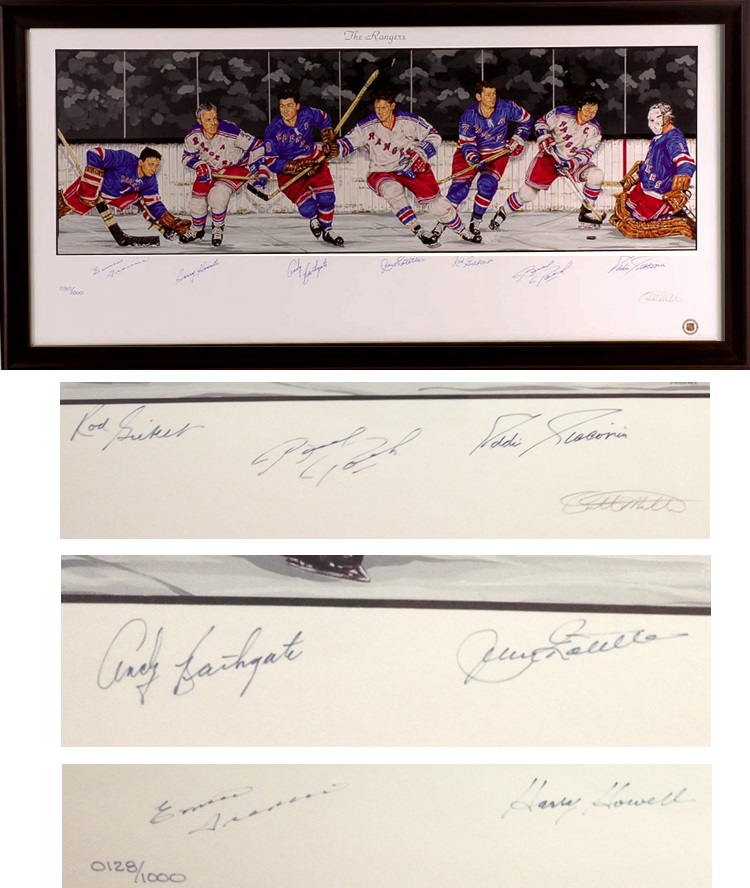 7 New York Rangers Legends w/ Rod Gilbert, Eddie Giacomin & More Autograph Sports Memorabilia from Sports Memorabilia On Main Street, sportsonmainstreet.com