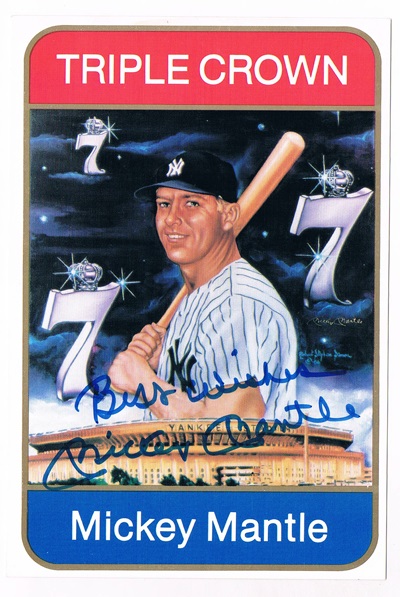 Mickey Mantle Autograph Sports Memorabilia from Sports Memorabilia On Main Street, sportsonmainstreet.com